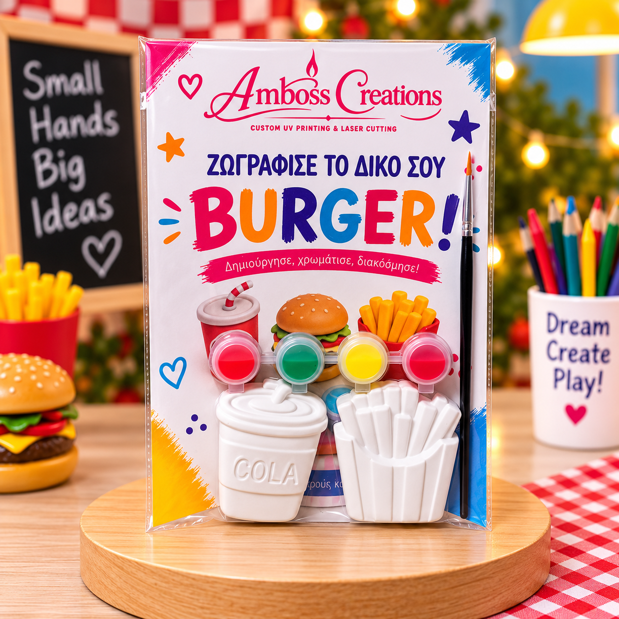 Σετ Ζωγραφικής από Πορσελάνη «Burger» 1 burger set 1